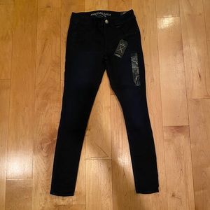 AEO Sateen extreme legging Jeans NWT